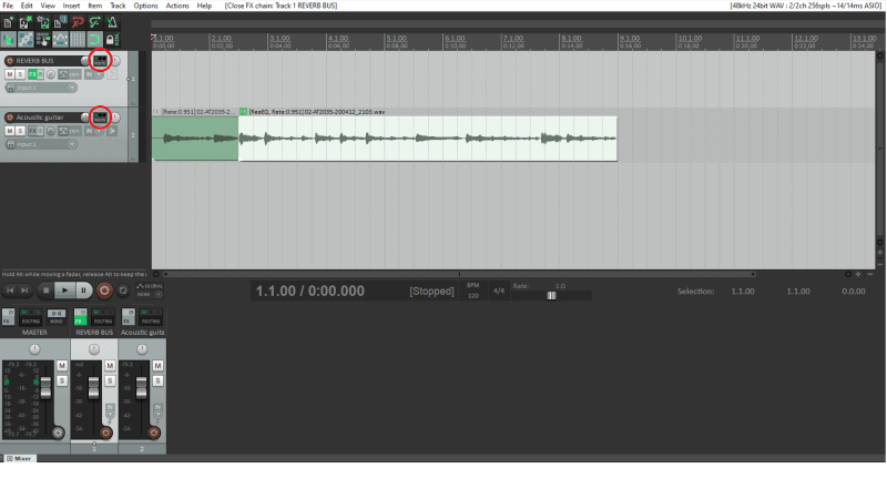 reaper bus routing