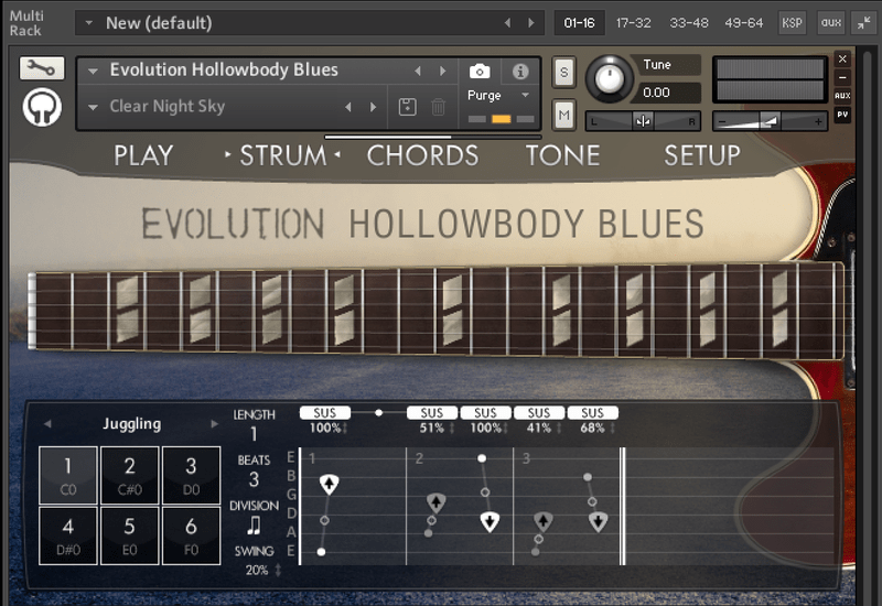 kontakt evolution hollowbody blues