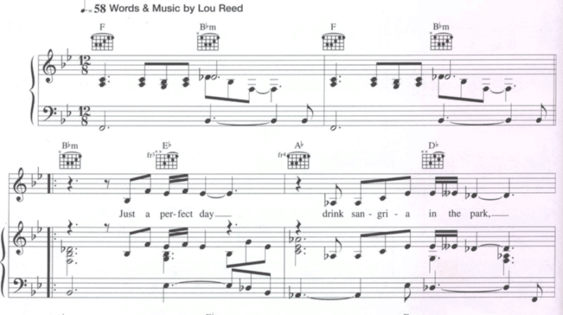 perfect day song notation