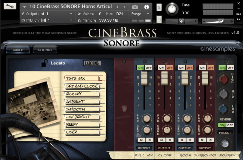 cinesamples cinebrass sonore