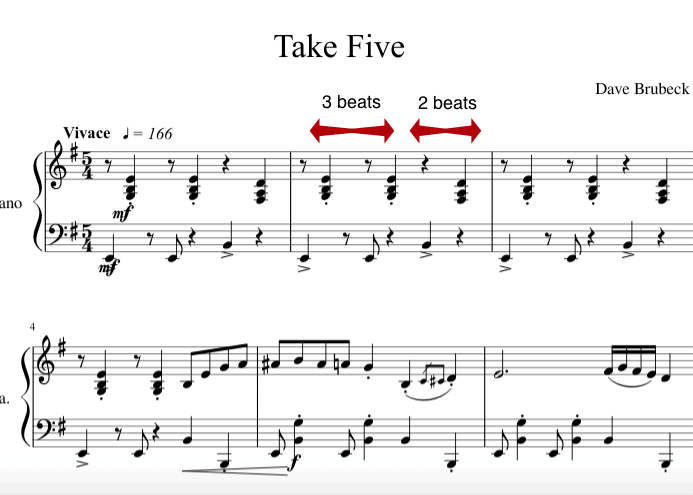 take five notation