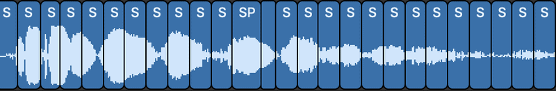 chopped audio grains