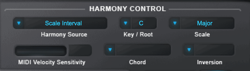 harmony engine harmony controls