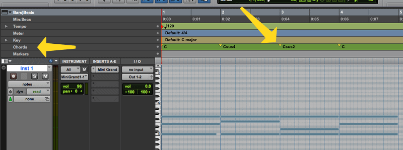 pro tools sus chords