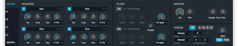 layering oscillators in alchemy synth